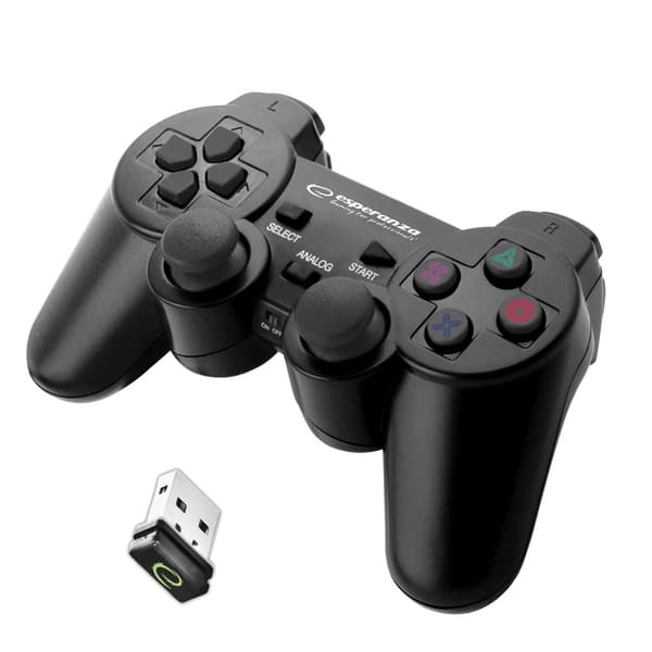 Esperanza Wireless Gamepad 2,4Ghz Ps3/Pc Usb Gladiator Black
