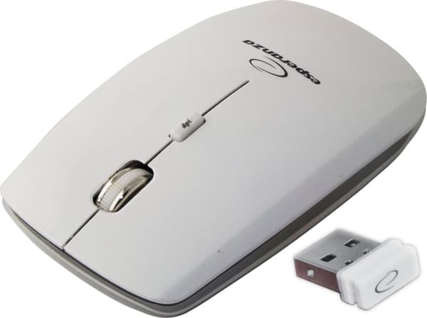 Esperanza trådlös 2,4Ghz optisk mus 4D Usb Saturn White