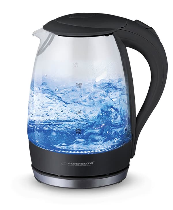 Esperanza Elkedel Glas Med Led Lys Salto Angel 1,7 L Sort