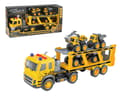 Miniatyrbillede 1 af 5: Junior Wheels Friction Trailer W. 4 Vehicles 1:12