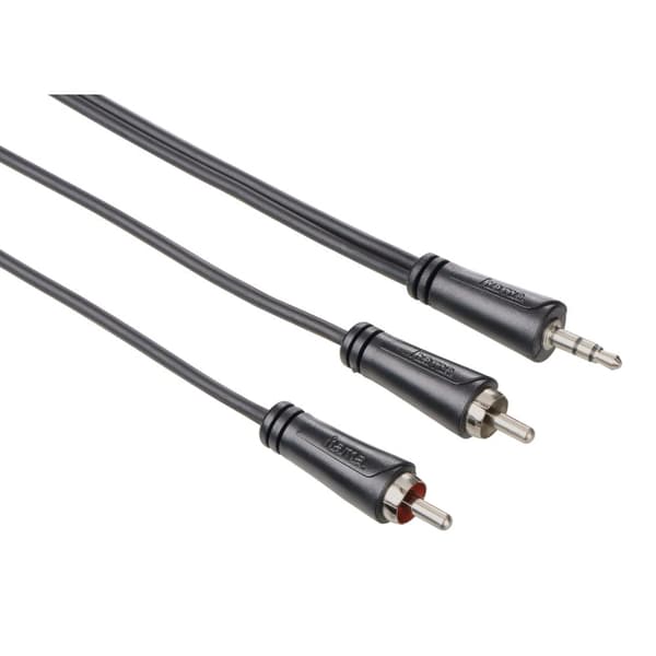 HAMA Kabel Audio 3,5mm-2xRCA Sort 5m