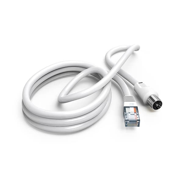 HAMA Kabelantenne 75dB Coax Plugg til RJ45 Plugg Hvit 2,5m
