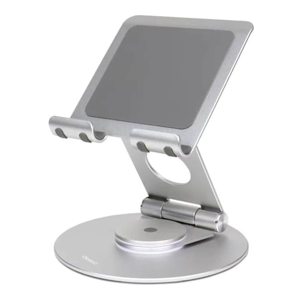 DESIRE2 Dual Pivot 360 stativ til tablets og smartphones Sølv