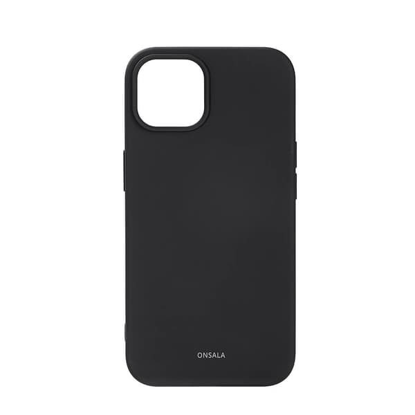 ONSALA Takakansi silikoni iPhone 13 / 14 6,1" musta
