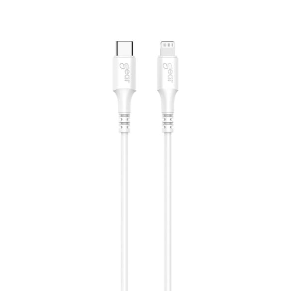 GEAR-kabel USB-C til Lightning C94 0,5m MFI-kabel Hvit