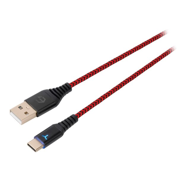 EGOGEAR Kabel SCH10 Rød/Sort Type-C 3m flettet for NSW