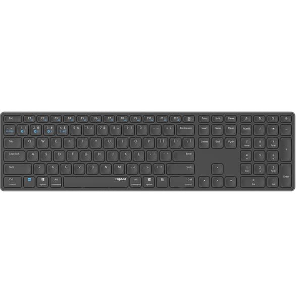 RAPOO Keyboard E9800M Trådløst Multi-Mode mørkegrå