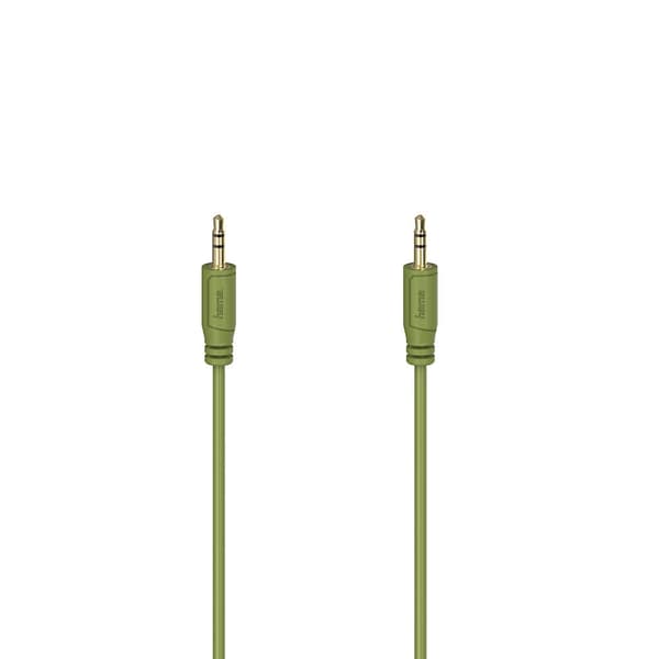 HAMA Cable Audio Flexi-Slim 3,5 mm-3,5 mm Gull Grønn 0,75 m