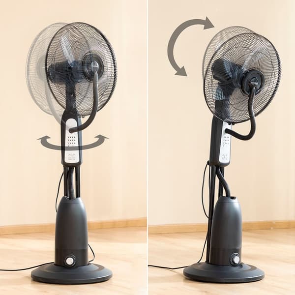 Sumuttimen jalustatuuletin kaukosäätimellä InnovaGoods Mistinn Musta 90 W 2,8 L