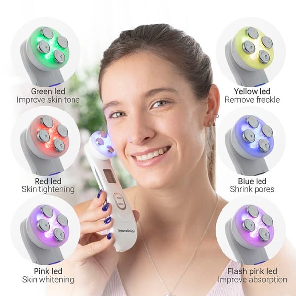 Ansigtsmassager med radiofrekvens, lysbehandling og elektrostimulering Wace InnovaGoods