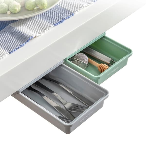Sæt med ekstra skrivebordsskuffer med klæbemiddel Underalk InnovaGoods Pakke med 2 stk