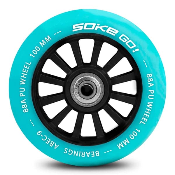 Turkise hjul til sparkesykkel 100 mm, 2-pak