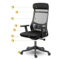 Pikkukuva 6 / 9: Ergonominen työtuoli mikroverkolla, Sofotel Brema, musta