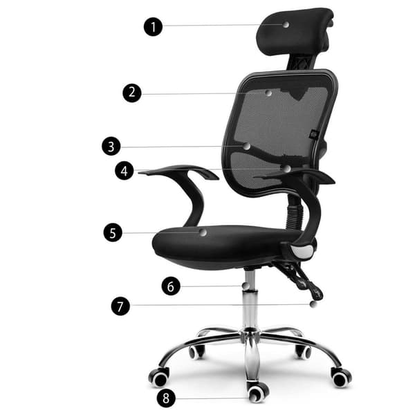 Ergonomisk kontorstol med Micro Mesh - Sofotel Ryga Sort