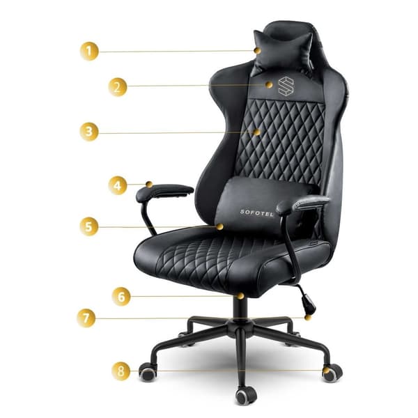 Ergonomisk kontorstol Sofotel Verona - Svart - Modell 2581