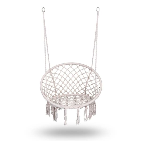 Hengende hage lenestol huske BOHO Beige