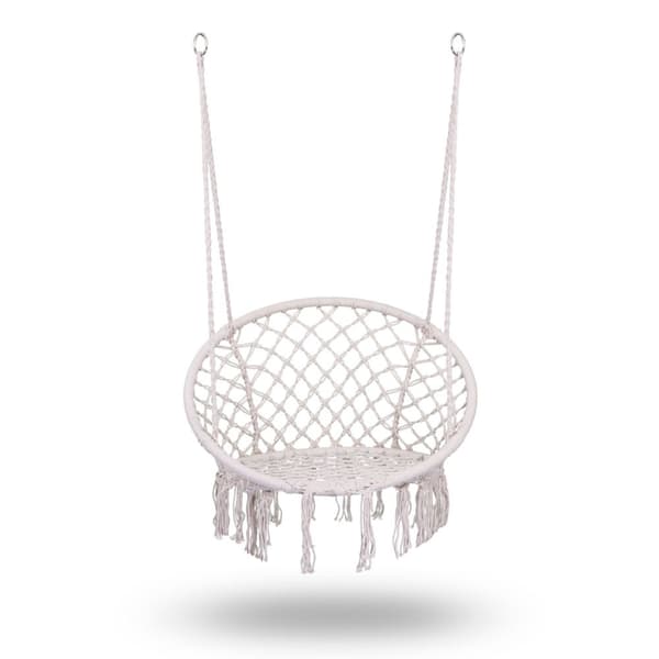 Hengende hage lenestol huske BOHO Beige