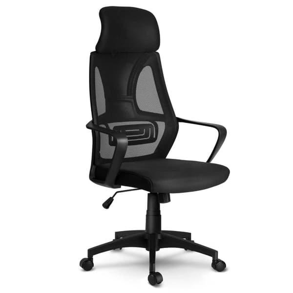 Kontorstol med micro mesh Praga - svart