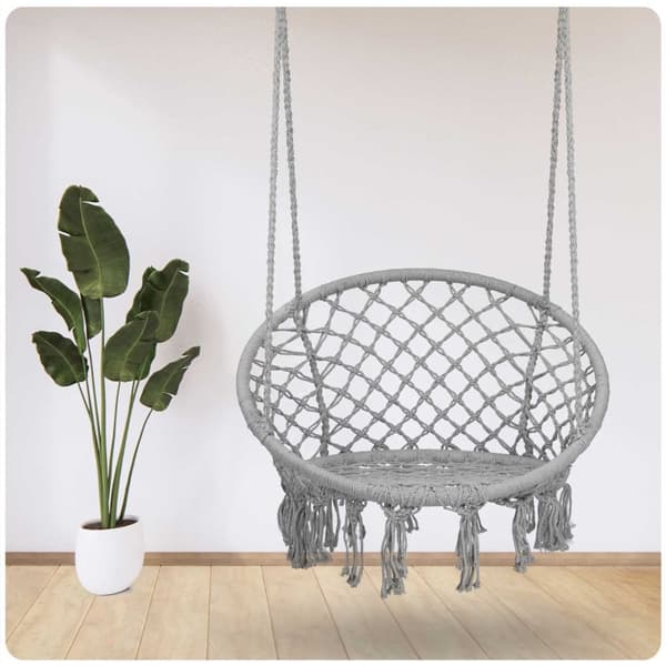 Hängande trädgårdsstol BOHO grå