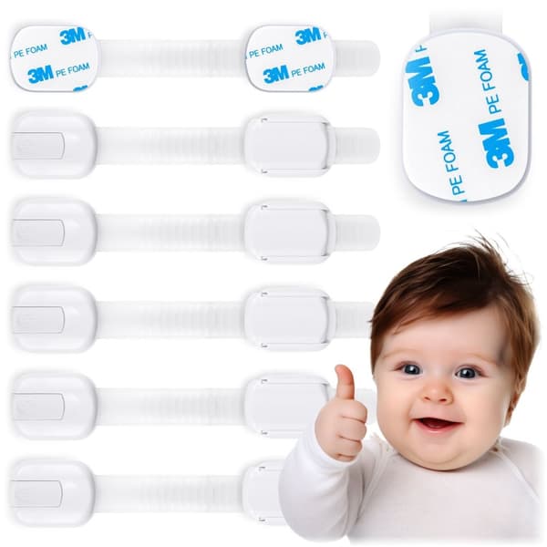 Turvalukko kaapin oviin Ricokids 798100, 6 kpl, valkoinen