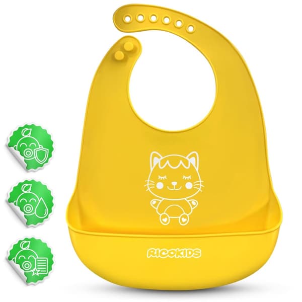 Silikonsmekke for fôring av Ricokids gul