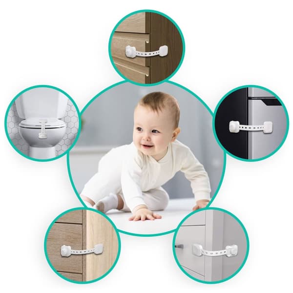 Børnesikring til skabe Ricokids 798200 6-pak hvid