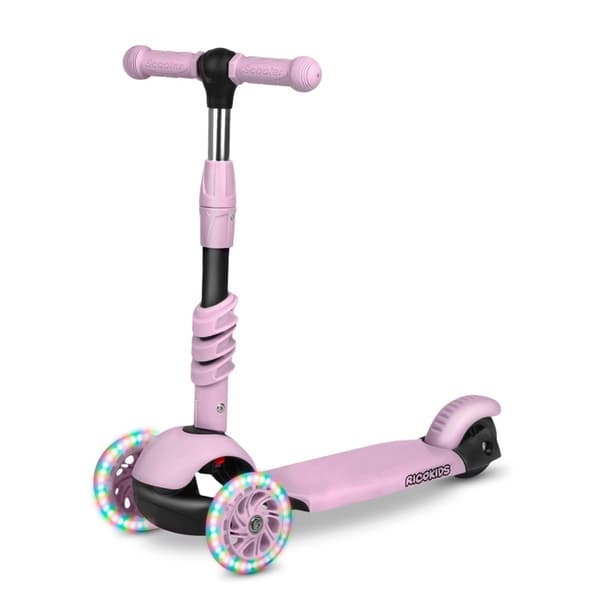 Kolmipyöräinen Scooter Ricokids Cubi - vaaleanpunainen