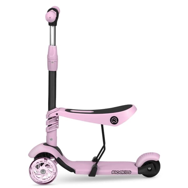 Kolmipyöräinen Scooter Ricokids Cubi - vaaleanpunainen