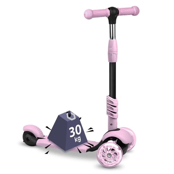 Kolmipyöräinen Scooter Ricokids Cubi - vaaleanpunainen