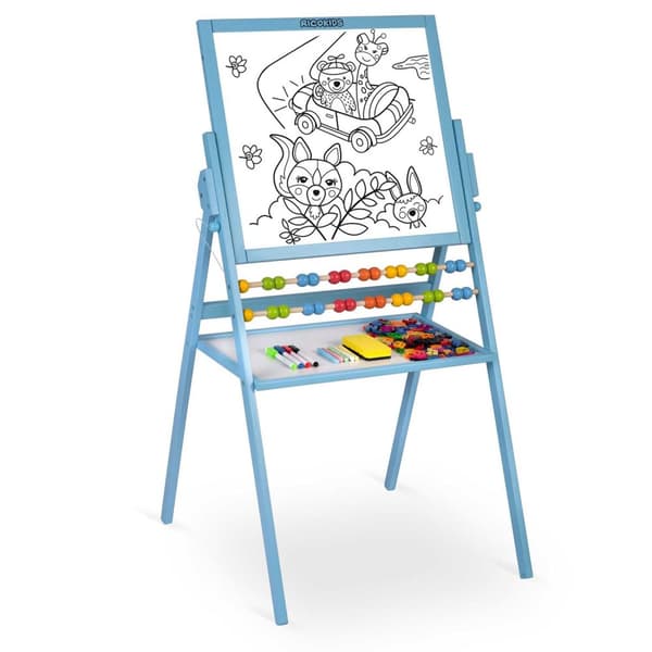 Roterbar magnetisk tavle Ricokids - blå