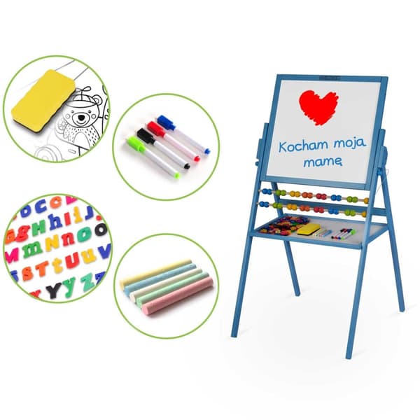 Roterbar magnetisk tavle Ricokids - blå
