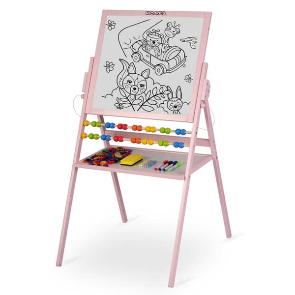 Roterbar magnetisk tavle Ricokids - Rosa
