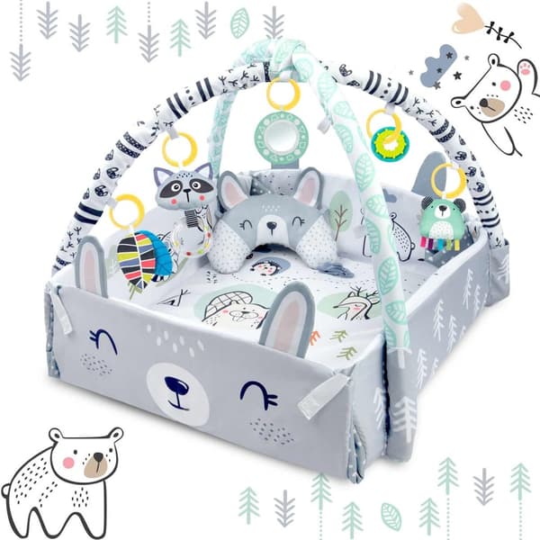 Interaktiv og pedagogisk lekematte 110 x 100 cm Rabbit Ricokids