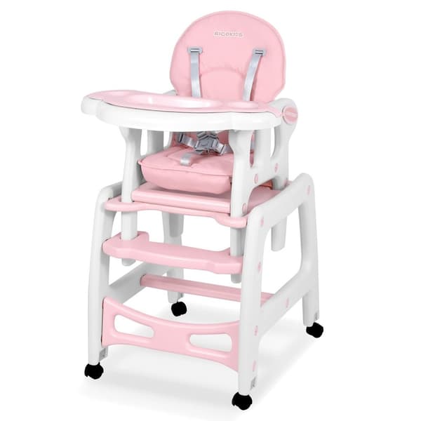 Multifunktionell 5-i-1 Matstol Sinco, Rosa