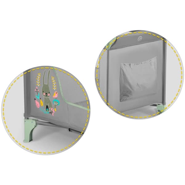 Rejseseng til børn 125 x 65 x 78 cm RK-240 grå-mint
