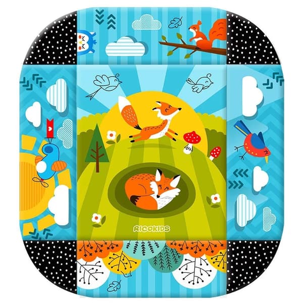 Interaktiv og lærerig legemåtte 110 x 100 cm, Räven Ricokids