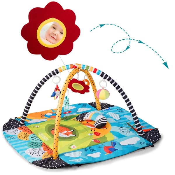 Interaktiv og lærerig legemåtte 110 x 100 cm, Räven Ricokids