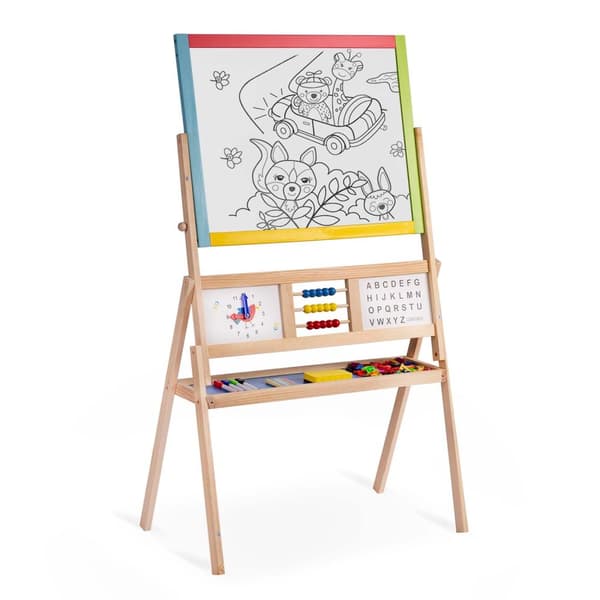 Stor magnetisk roterende tavle med ur Ricokids - flerfarvet