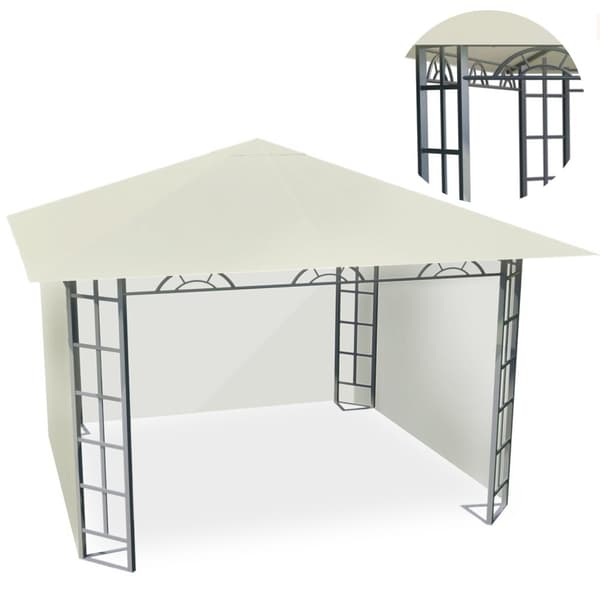 Beige hagepaviljong 3x3m - Modell 4934