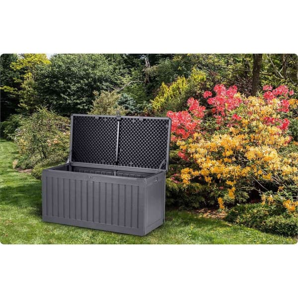 Hagekasse 109 x 51 x 55 cm, 270 liter, grå