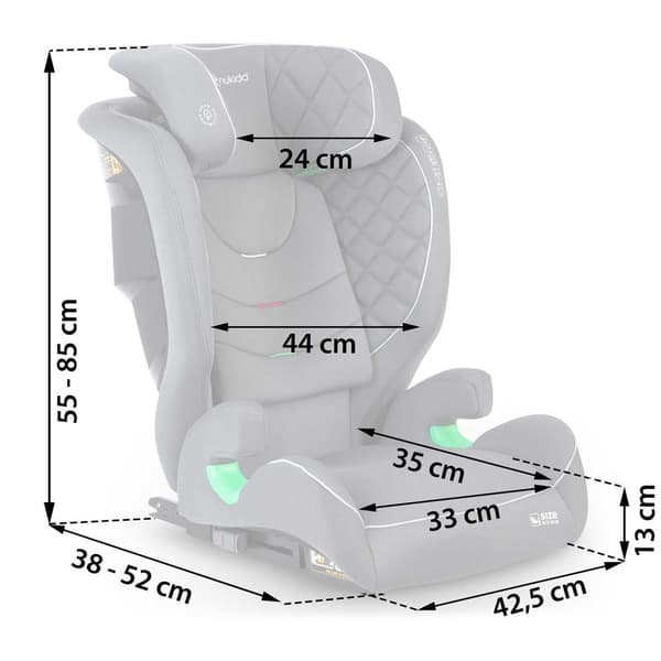 Turvaistuin Nukido Louis Gray 15-36 kg ISOFIX