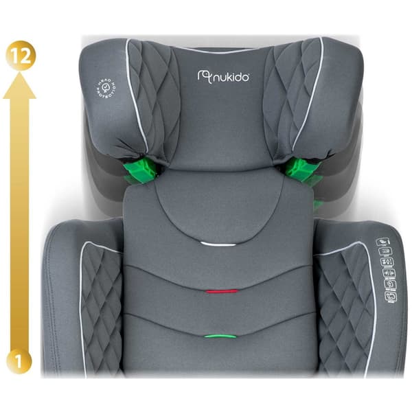 Turvaistuin Nukido Louis Gray 15-36 kg ISOFIX