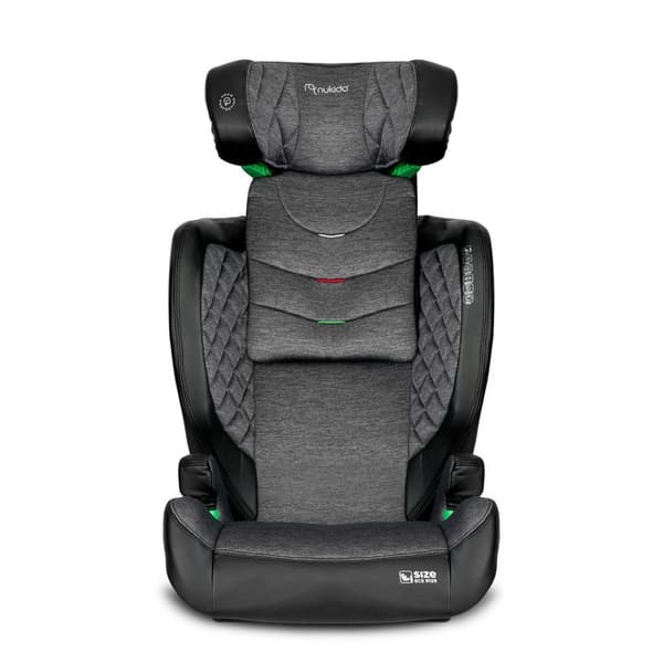 Autostol Nukido Louis sort-grå 15-36 kg ISOFIX