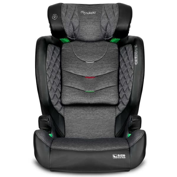 Autostol Nukido Louis sort-grå 15-36 kg ISOFIX