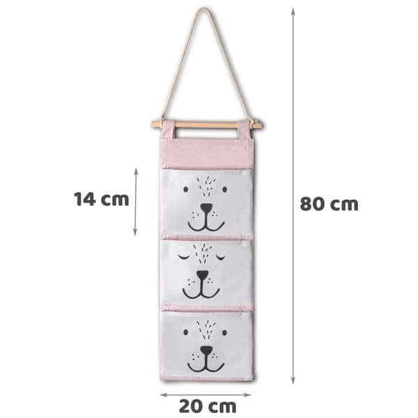 Hengende lekeoppbevaring Nukido - Rosa