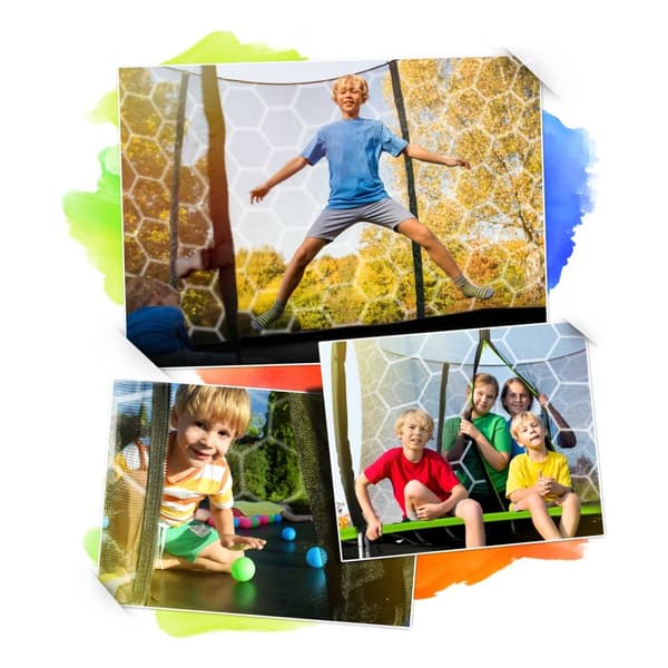 Havetrampolin 8ft/252cm med indre net og stige fra Neo-Sport