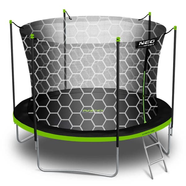 Havetrampolin 312 cm med sikkerhedsnet og stige fra Neo-Sport