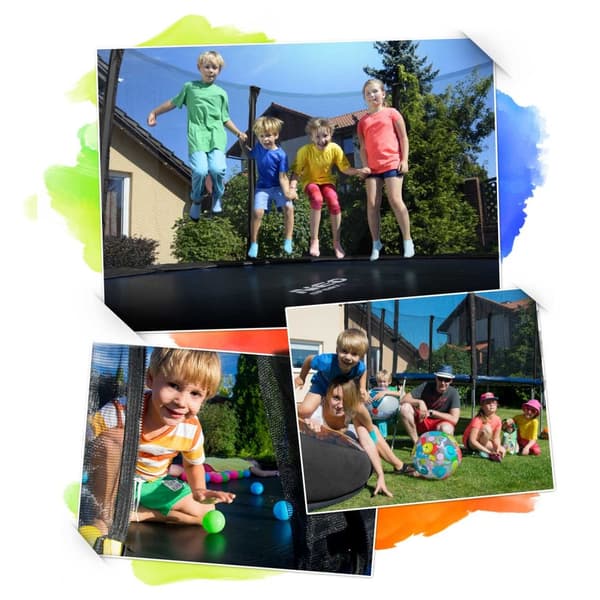 Trampolin til haven 8ft/252cm med indvendigt sikkerhedsnet og stige Neo-Sport