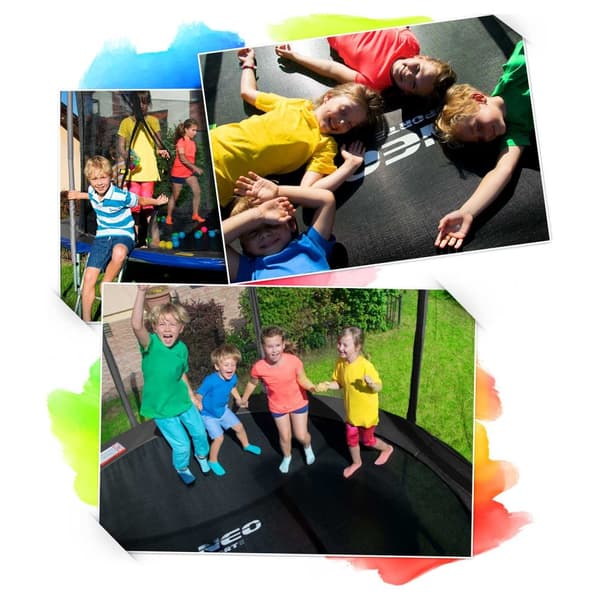 Trampolin til haven 8ft/252cm med indvendigt sikkerhedsnet og stige Neo-Sport