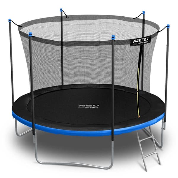 Trampolin til have 183 cm med indbygget net og stige fra Neo-Sport